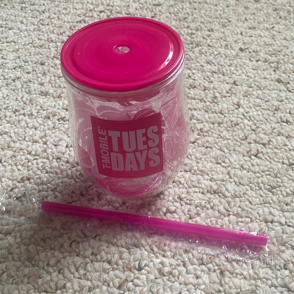 T-Mobile Tuesdays Tropical Tumbler Cup With Lid And Straw new holiday wine